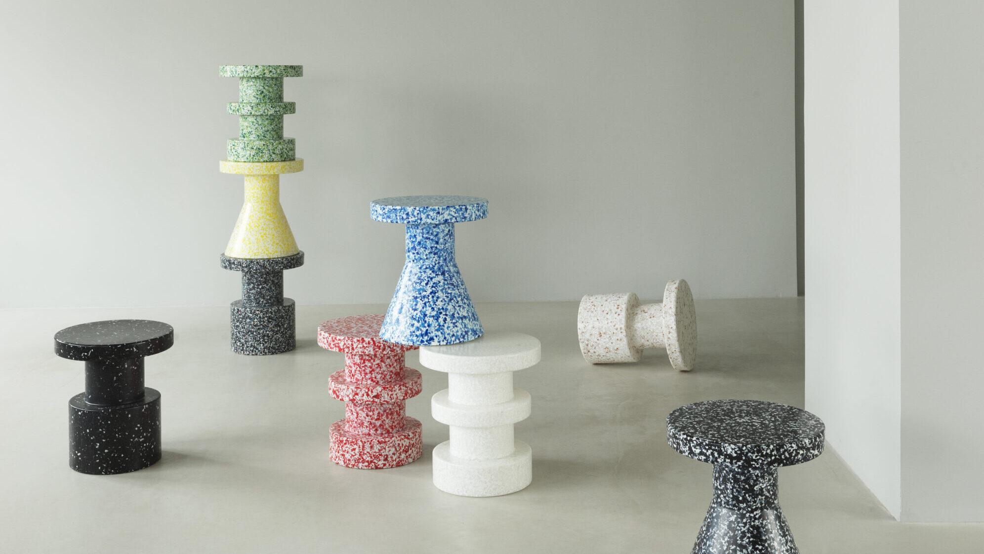 Foto er fra Normann Copenhagen's Mediebank. 2022 bIT Stool Cone Stack Group.