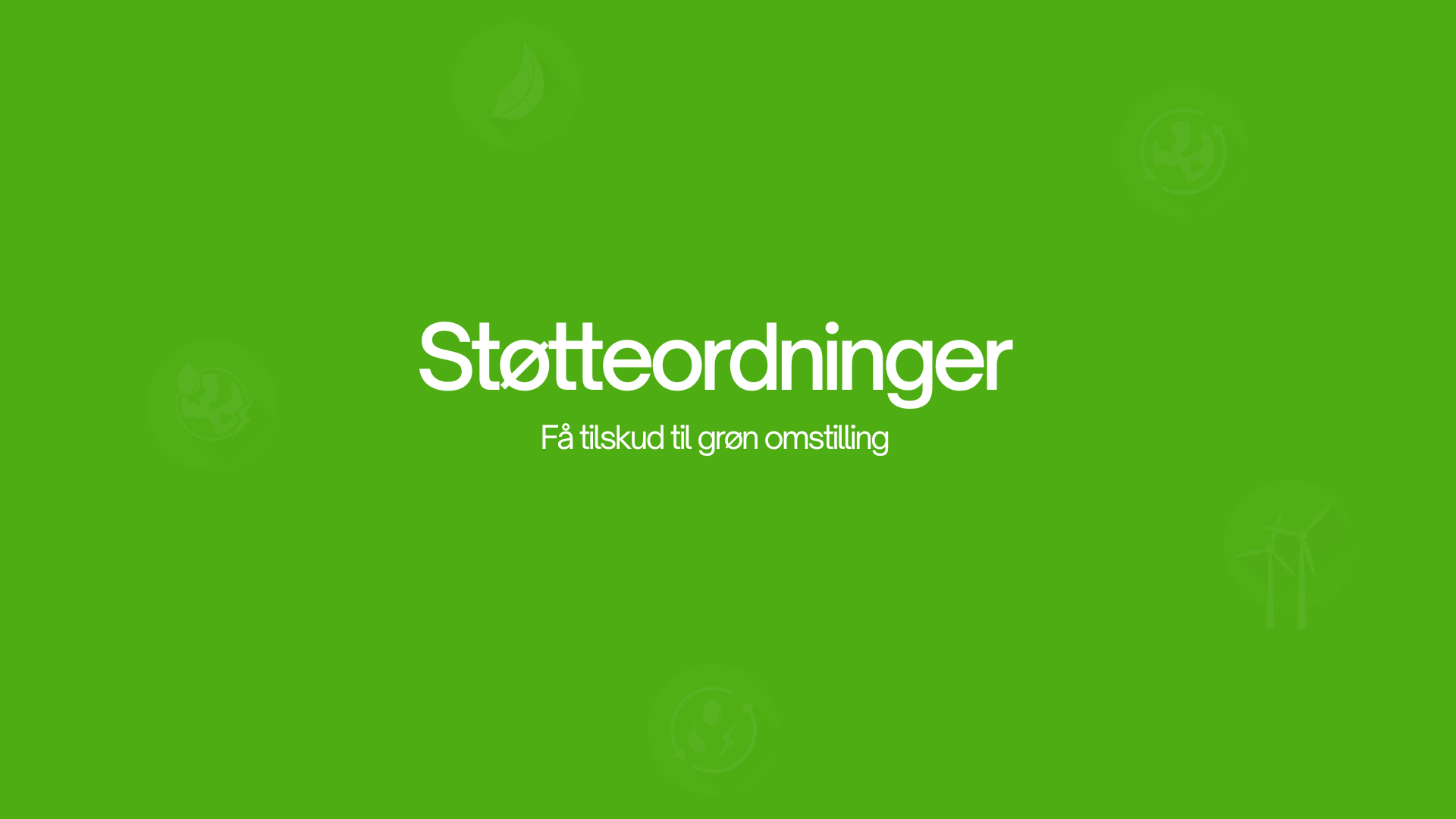 Tilskud til grøn omstilling